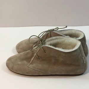 NWOT Hobes Grey 100% Wool Lace-up Booties, sz 40, 9